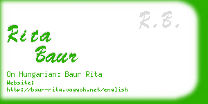 rita baur business card